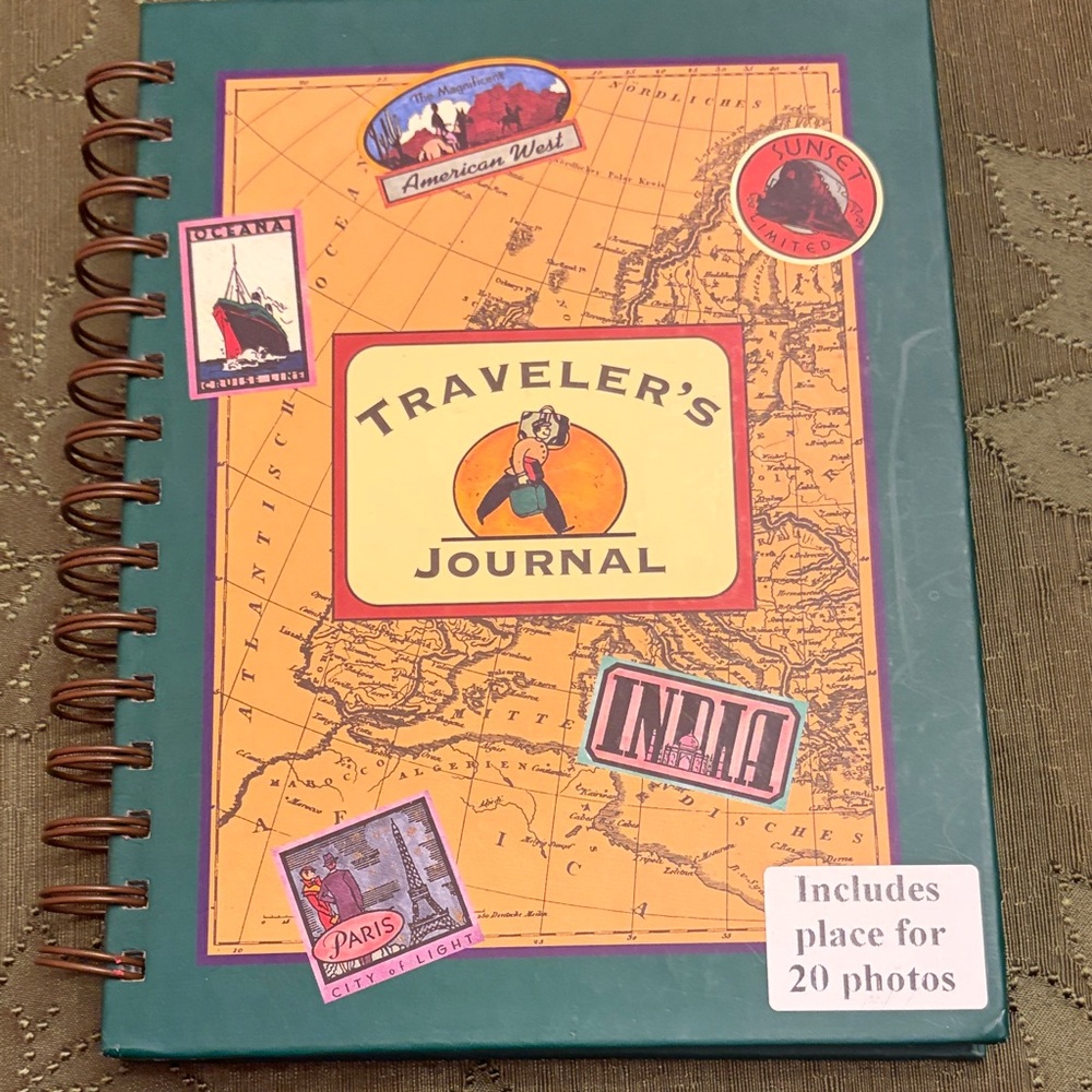 Traveler's Journal with Map Design NWT